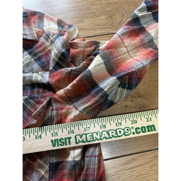 Mr Leggs Shirt Mens Small Plaid Flannel Pearl Snap USA 70s 80s Western VTG - Picture 7 of 11
